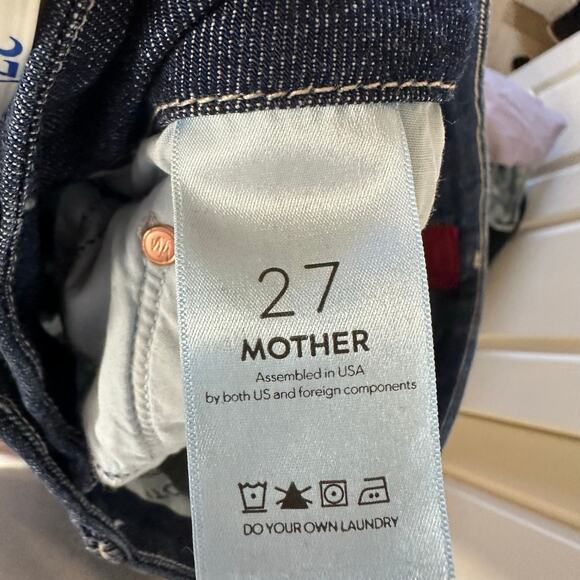 MOTHER RACER STRIPE "INSIDER CROP STEP FRAY" JEANS - Picture 6 of 7